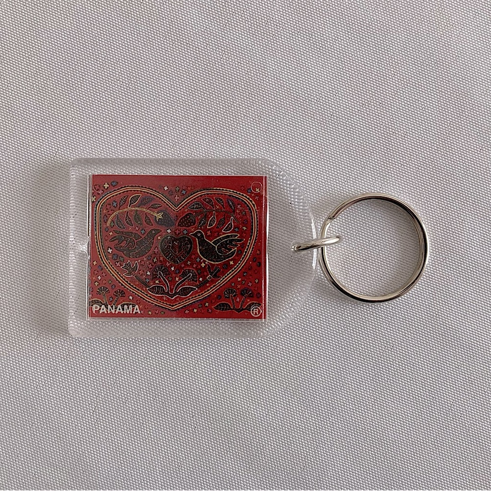 ⭐️ Vintage Multicolored Acrylic Panama Keychain